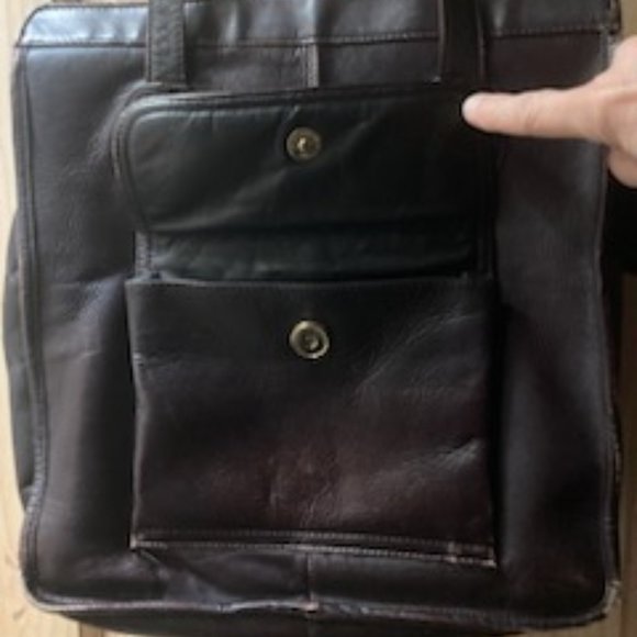 Frye brown leather cool vintage tote work bag - Picture 2 of 12